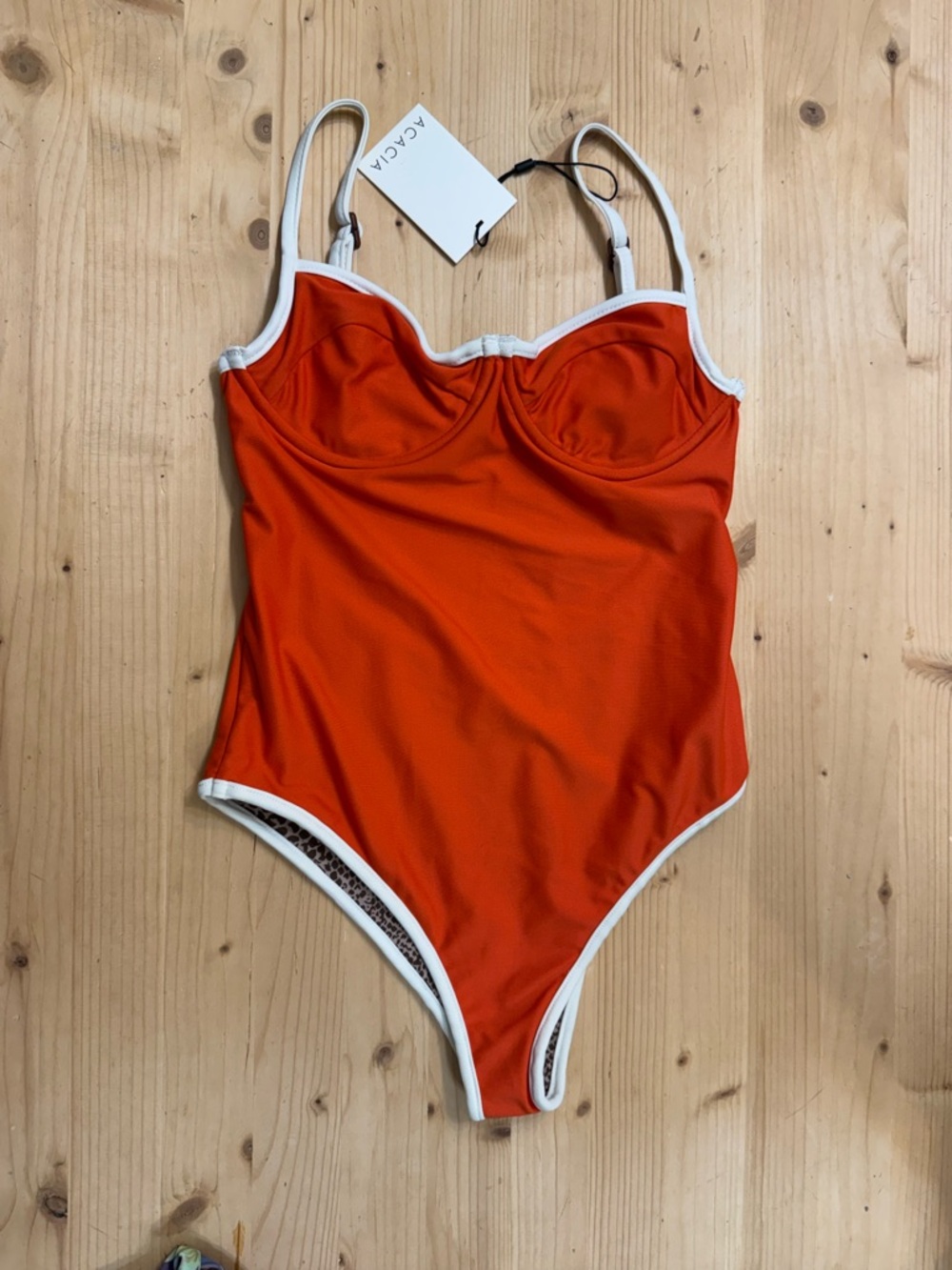Acacia swimwear Marlow in Piped Saffron